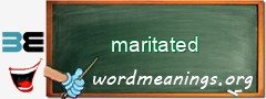 WordMeaning blackboard for maritated